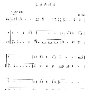 二胡谱 | 春光烂漫 扬琴伴奏谱 黄玲