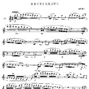 萨克斯谱 | 萨克斯练习曲合集 3—13 高音到低音的综合练习 盖尔豪斯