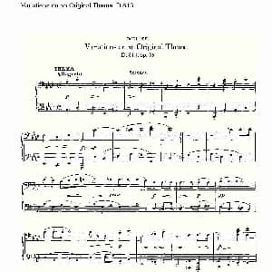 Variations on an Original Theme D.813 钢琴谱