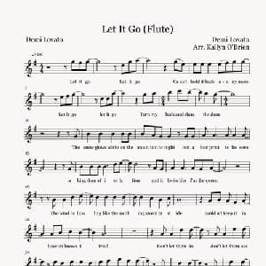 Let It Go_儿歌乐谱_词曲:克里斯汀 安德森 洛佩兹 罗伯特 洛佩兹 克里斯汀 安德森 洛佩兹/罗伯特 洛佩兹