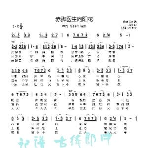 赤脚医生向阳花_歌曲简谱