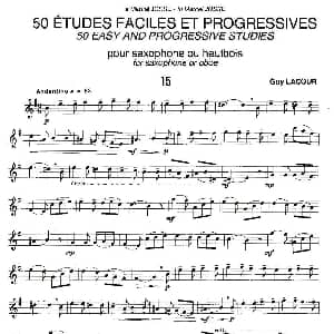 萨克斯谱 | Guy Lacour 50 首萨克斯练习曲之15 Guy Lacour