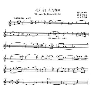 萨克斯谱 | 花儿为什么这样红