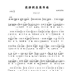 寂静的夜在等谁_歌曲简谱_词曲:晓喜儿 晓喜儿