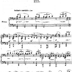 拉赫玛尼诺夫 音乐瞬间 Op.16 No.3 b小调 钢琴谱 拉赫玛尼诺夫