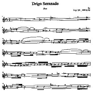 长笛曲谱 | Drigo serenade 德利果小夜曲