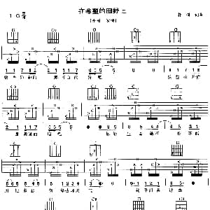 在希望的田野上 吉他谱 朴树 朴树 朴树