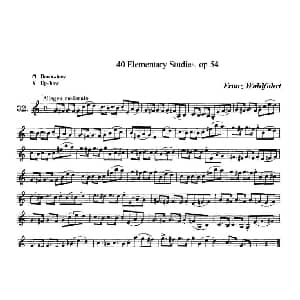 小提琴谱 | 40首小提琴初级技巧练习曲之32 弗朗茨 沃尔法特