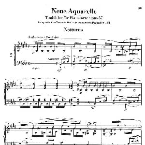 Neue Aquarelle Op.57 钢琴谱 尼尔斯 威廉 加德 Niels Wilhelm Gade