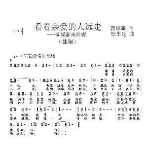 看着亲爱的人远走_通俗唱法乐谱_词曲:范修奎 张朱论