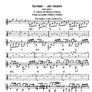 菊次郎的夏天 吉他谱 久石让