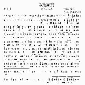 寂寞旅行_歌谱投稿_词曲:雷旭 雷旭