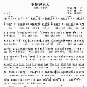 不是好男人_歌谱投稿_词曲:阿九 树树