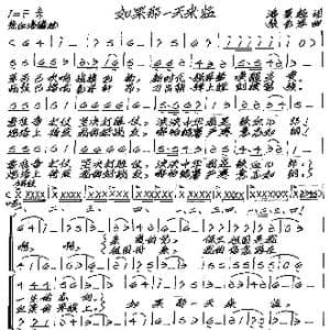 如果那一天来临_歌谱投稿_词曲:潘景超 张艺军