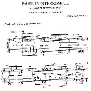 Pause Ininterrompue 钢琴谱 武满彻 Toru Takemitsu