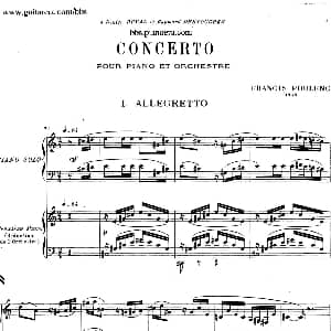 Piano Concerto in c sharp Minor 钢琴谱 弗朗西斯 普朗克