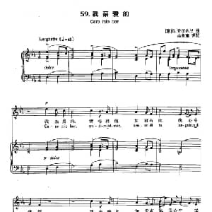 丁小琴编 59我亲爱的_外国歌谱_词曲: 意 G 乔尔达尼
