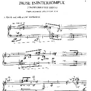 Pause Ininterrompue 钢琴谱 武满彻 Toru Takemitsu