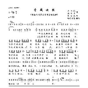 青藏女孩_歌曲简谱_词曲:应忆航 赵伯灵 张宏光