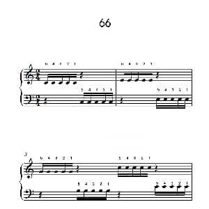 增强手腕及手指弹性的轮指练习 66 钢琴谱