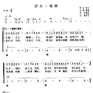 好大一棵树_合唱歌谱_词曲:邹友开 伍嘉冀