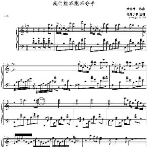 我们能不能不分手 钢琴谱 大张伟