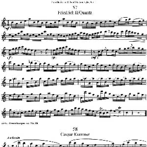 长笛曲谱 | 斯勒新老风格长笛练习重奏曲 第一部分 NO.57 NO.58 Siegfried Thiele S. 斯勒