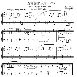 考级初级曲目 查塔努加火车 钢琴谱