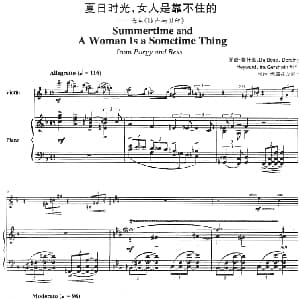 小提琴谱 | 夏日时光 女人是靠不住的 选自 波吉与贝丝 Summertime and A Woman Is a Sometime Thing from Porgy and Bess 小提琴 钢琴伴奏 乔治 格什温曲 海菲茨改编