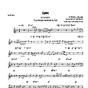 萨克斯谱 | Happy 中音萨克斯