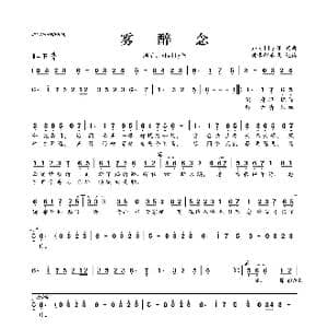 ​雾醉念_歌曲简谱_词曲:shelly佳 shelly佳