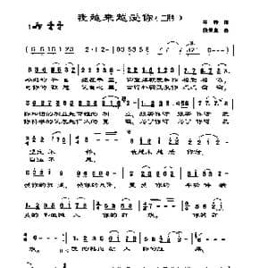 我越来越爱你_歌谱投稿_词曲:车行