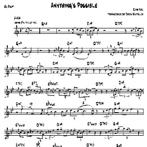 萨克斯谱 | Anything‘s Possible 降E大调
