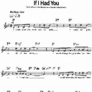 蓝调音乐:If I Had You_外国歌谱