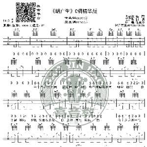 胡广生 吉他谱C调精华版 任素汐 高音教编配_歌谱投稿
