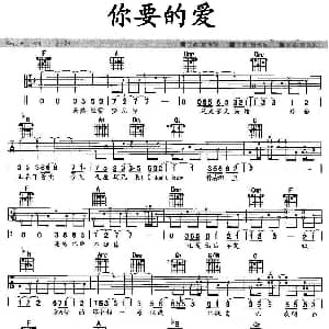 你要的爱 吉他谱