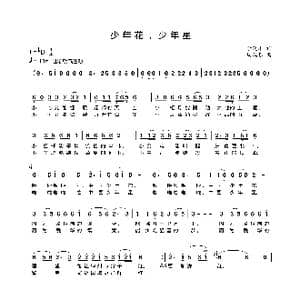 少年花 少年星_歌曲简谱_词曲:李晓军 周瑞根