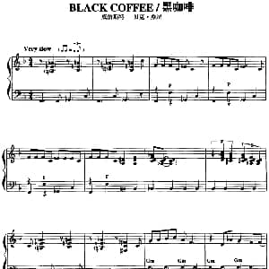 手风琴谱 | 手风琴爵士乐曲 Black coffee 黑咖啡