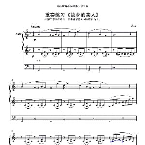 手风琴谱 | 故乡的亲人 重奏练习曲 涛涛制谱版