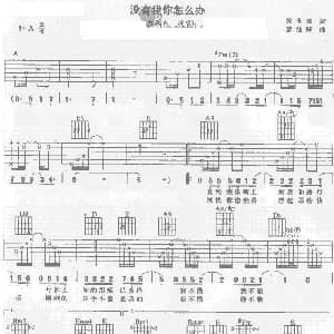没有我怎么办 吉他谱 何润东 徐世珍 黎沸挥