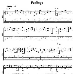 Feelings 吉他谱