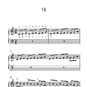 跳音练习 10 钢琴谱
