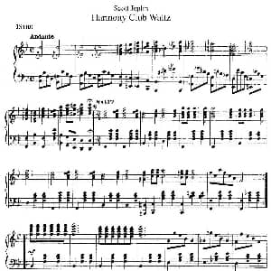 Harmony Club Waltz 钢琴谱 斯科特 乔普林