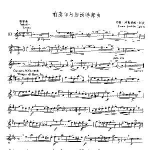 长笛曲谱 | 前奏曲与加沃特舞曲 独奏部分