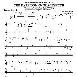 萨克斯谱 | THE HARMONIOUS BLACKSMITH 第一次中音萨克斯分谱