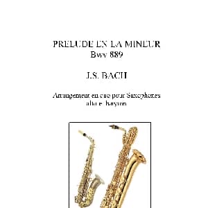 萨克斯谱 | PRELUDE en La mineur Bwv 889 二重奏 J S Bach