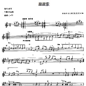 电子琴谱 | 星星索