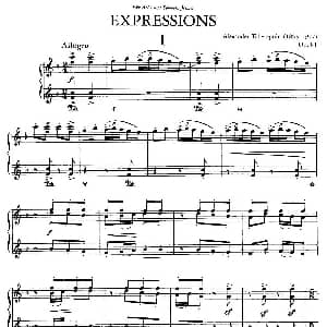 Expressions 钢琴谱 亚历山大 齐尔品 Alexander Tcherepnin