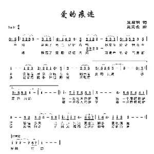 爱的痕迹_歌曲简谱_词曲:聂启明 孟文豪