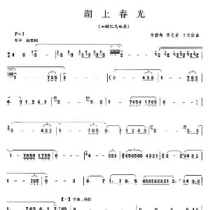 湖上春光 加键巴乌谱